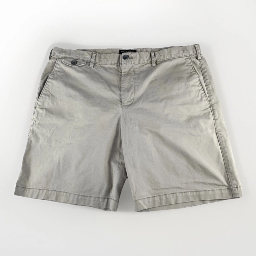 Banana Republic Shorts‎ Mens 38 Gray Chino Lived In Shorts Flat Front Casual